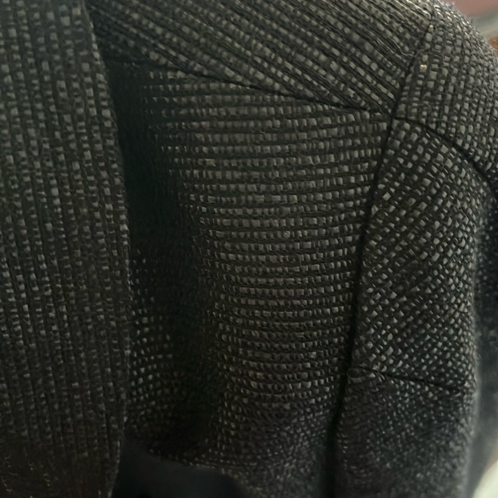 Ellen Tracy Blue Sheen Blazer w/shoulder pads,oversized Button & pockets Size 12 - Picture 14 of 14